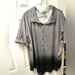 Lularoe Charlie button down top 2xl ombré print